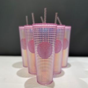 Starbucks Holiday Pink Grid Tumbler 2020